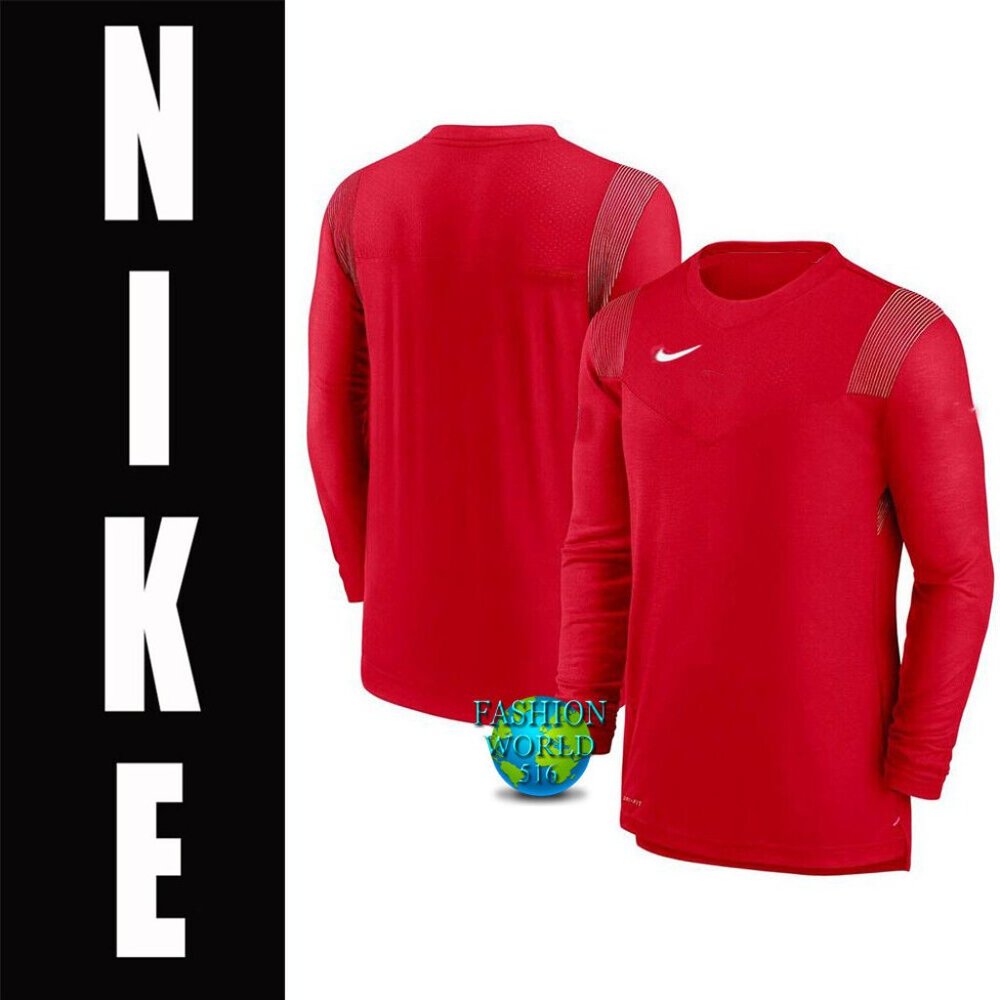 Nike Men's Sideline UV Long Sleeve Training Football Top Sizes Large, Medium Red